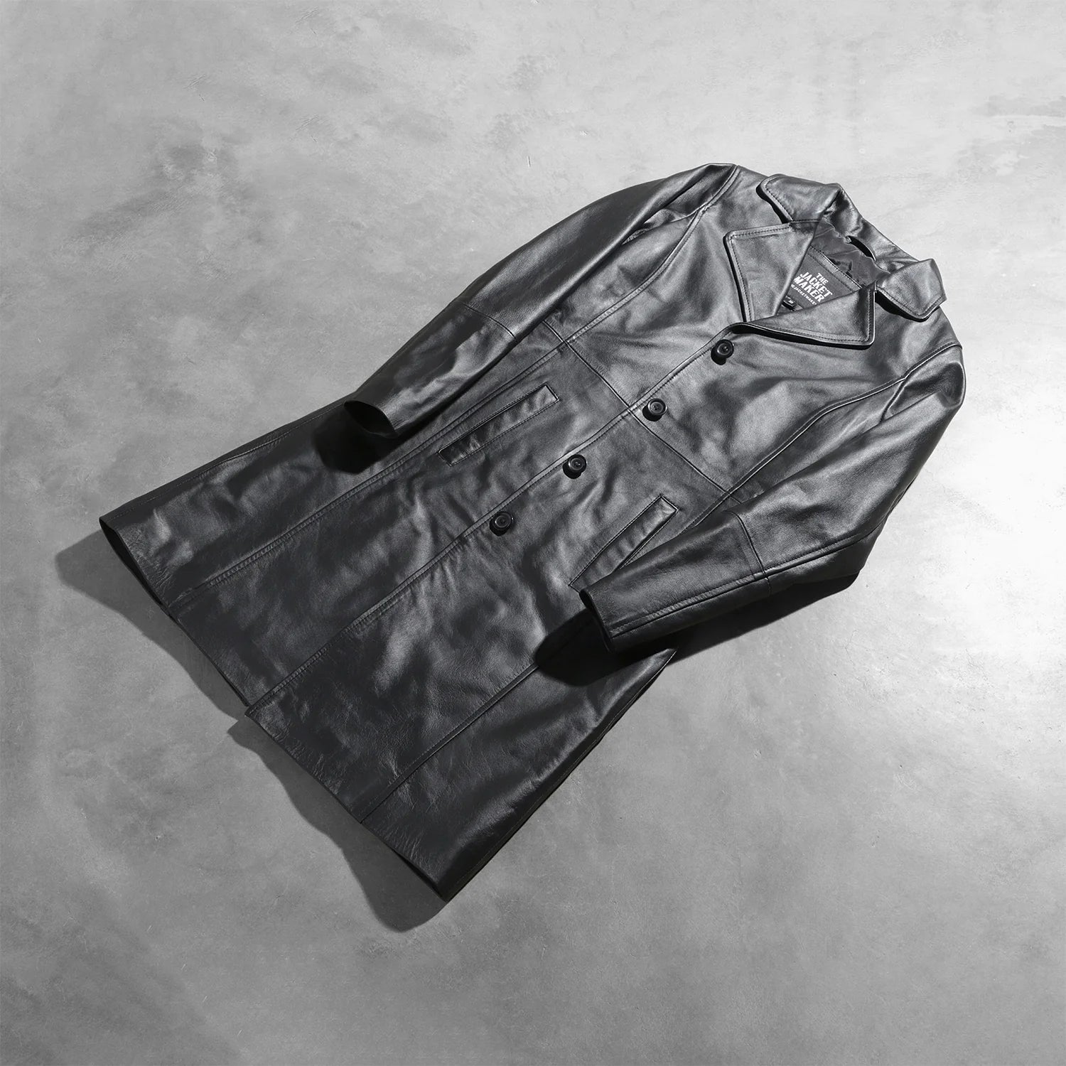 Alexis Black Single Breasted Leather Coat by Dash Racegear - women Jacket view 8