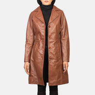 Alexis Brown Single Breasted Leather Coat by Dash Racegear - women Jacket view 1