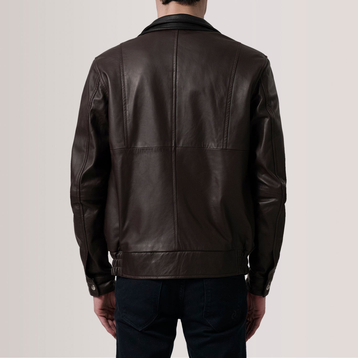 Alfred Maroon Leather Bomber Jacket by Dash Racegear - men Jacket view 5