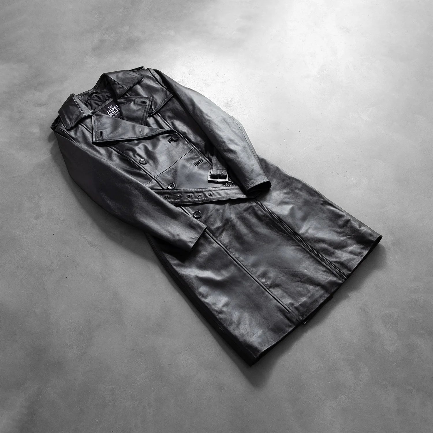 Alice Black Double Breasted Leather Coat by Dash Racegear - women Jacket view 8