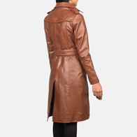 Alice Brown Double Breasted Leather Coat by Dash Racegear - women Jacket view 5