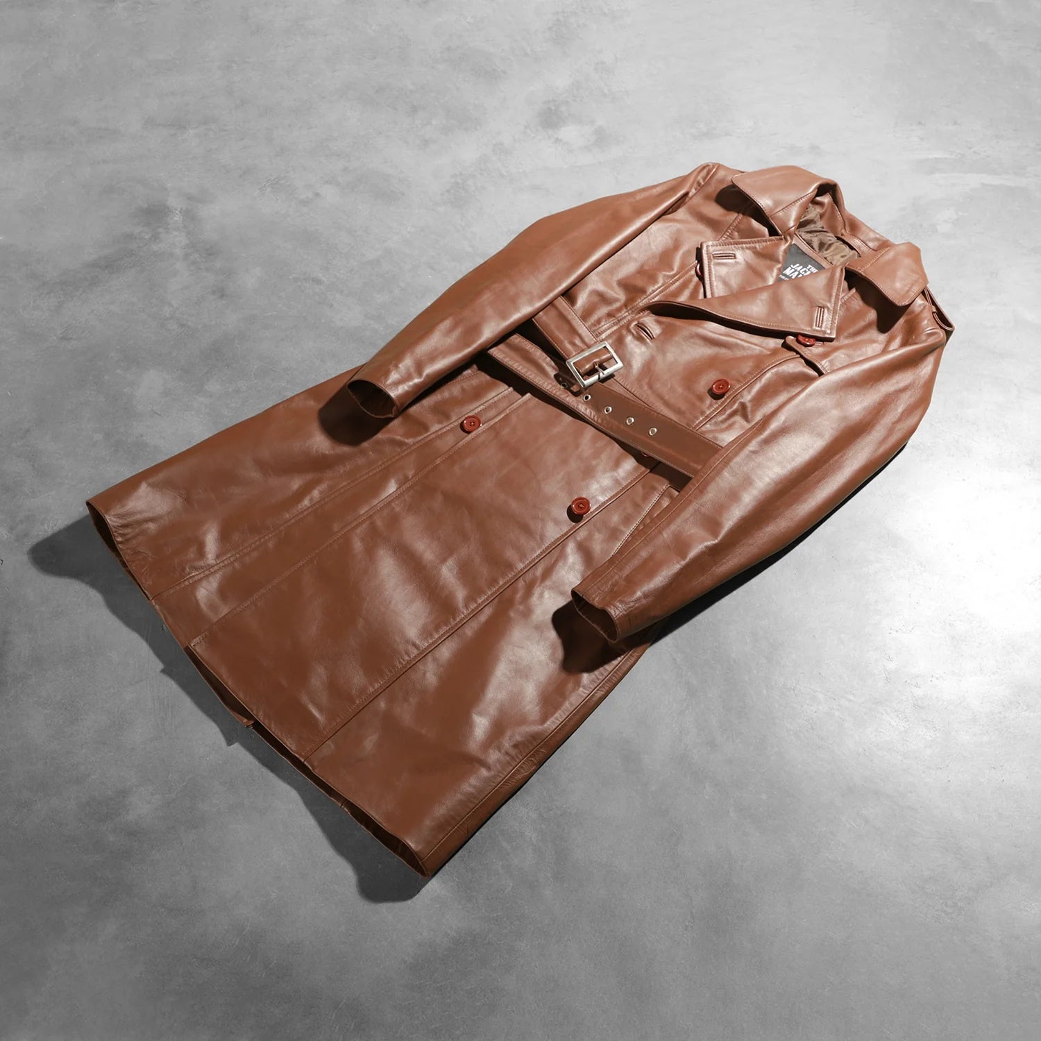 Alice Brown Double Breasted Leather Coat by Dash Racegear - women Jacket view 8