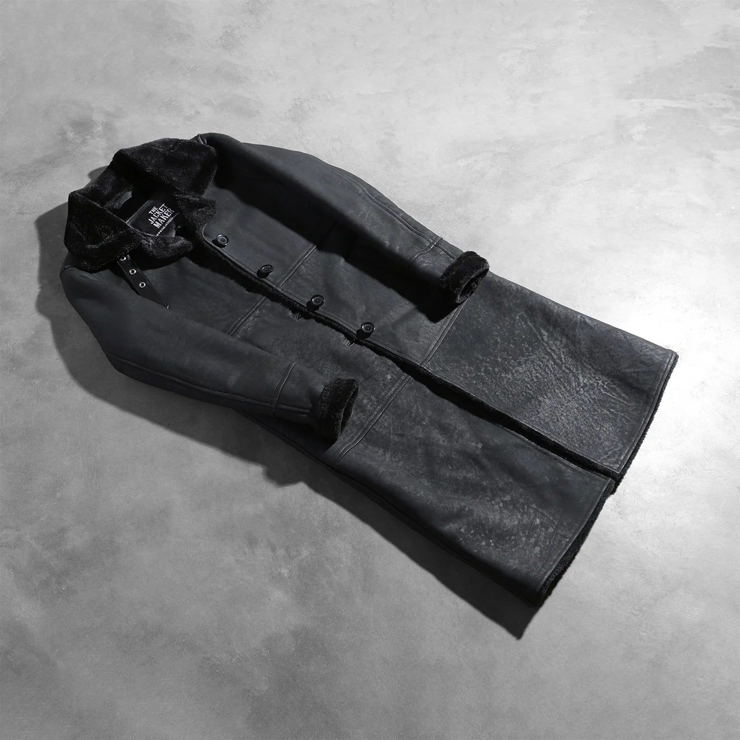 Alina Shearling Black Leather Coat by Dash Racegear - women Jacket view 7
