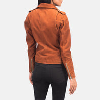 Alison Brown Suede Biker Jacket by Dash Racegear - women Jacket view 5