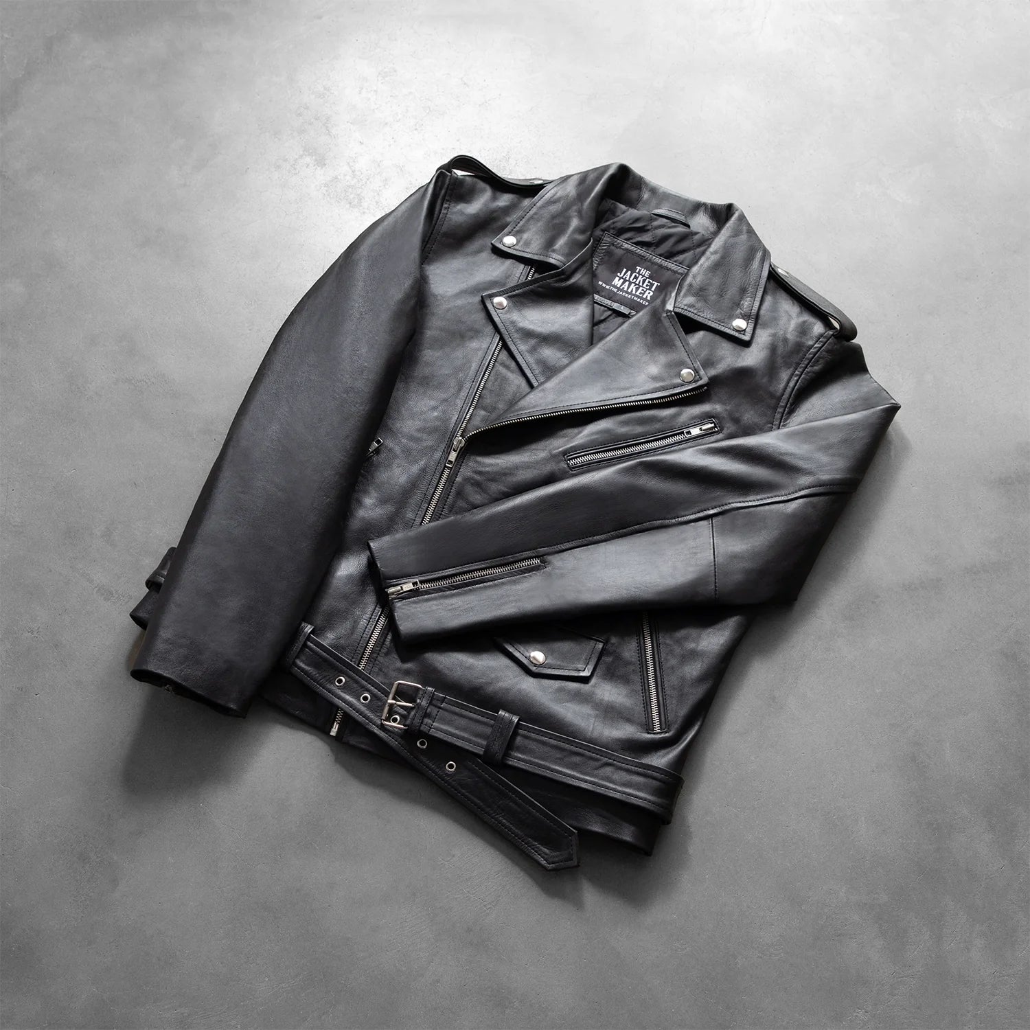 Allaric Alley Black Leather Biker Jacket by Dash Racegear - men Jacket view 8