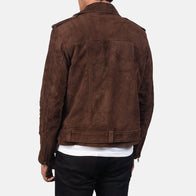 Allaric Alley Mocha Suede Biker Jacket by Dash Racegear - men Jacket view 5