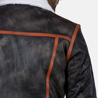 Alpine Brown Fur Leather Jacket by Dash Racegear - men Jacket view 6
