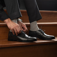 Attorney Derby Black Leather Shoes by Dash Racegear - men Leather Shoes view 10