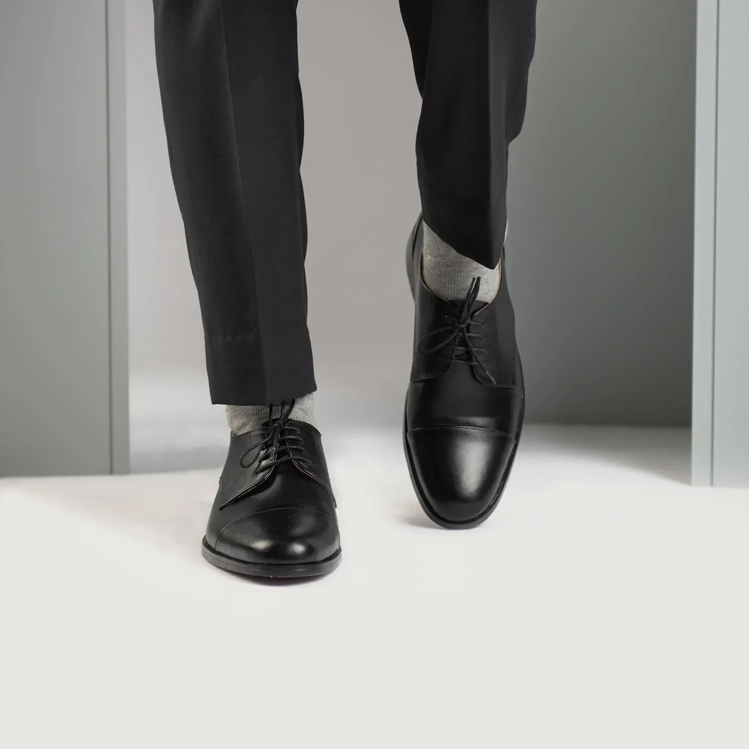 Attorney Derby Black Leather Shoes by Dash Racegear - men Leather Shoes view 7