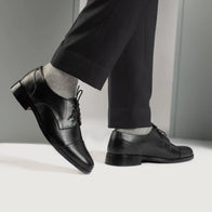 Attorney Derby Black Leather Shoes by Dash Racegear - men Leather Shoes view 8