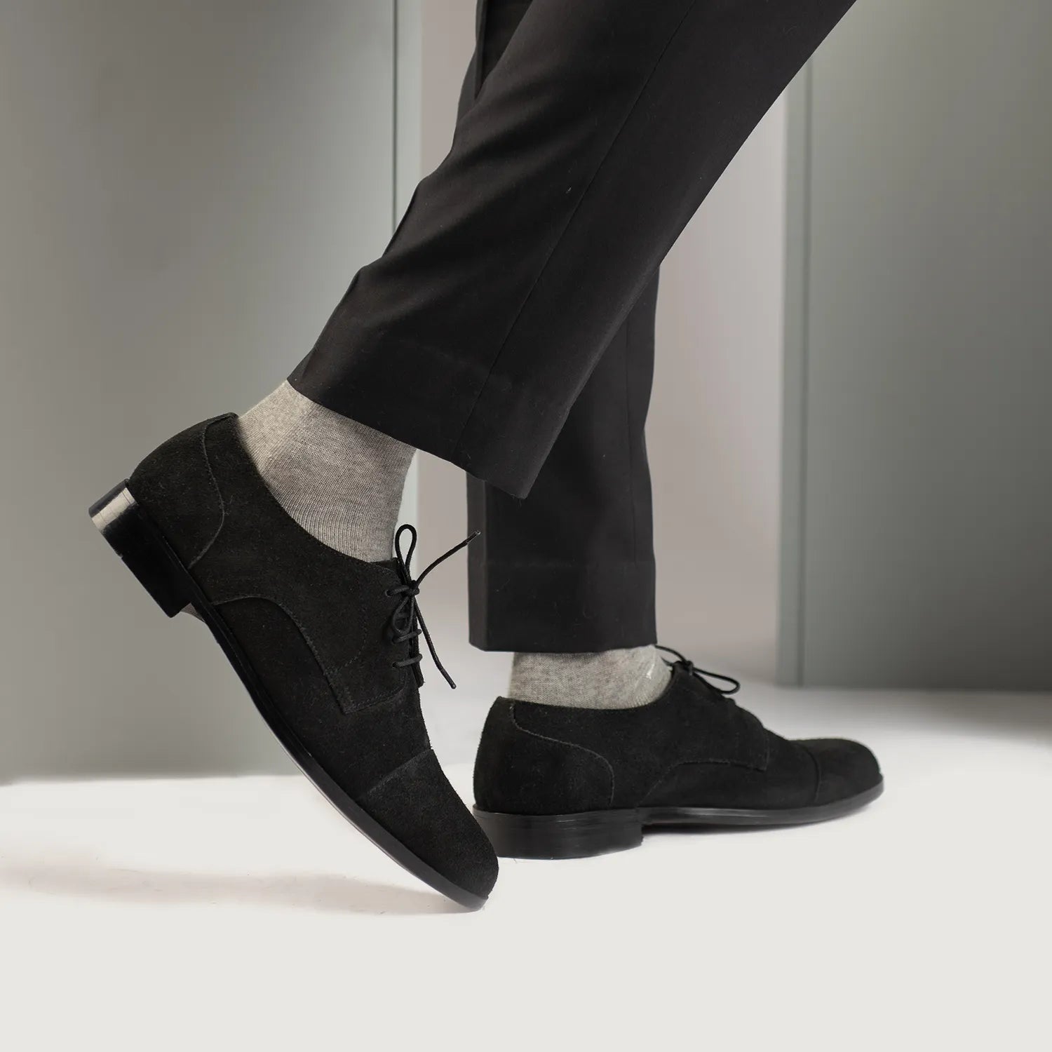 Attorney Derby Black Suede Leather Shoes by Dash Racegear - men Leather Shoes view 8