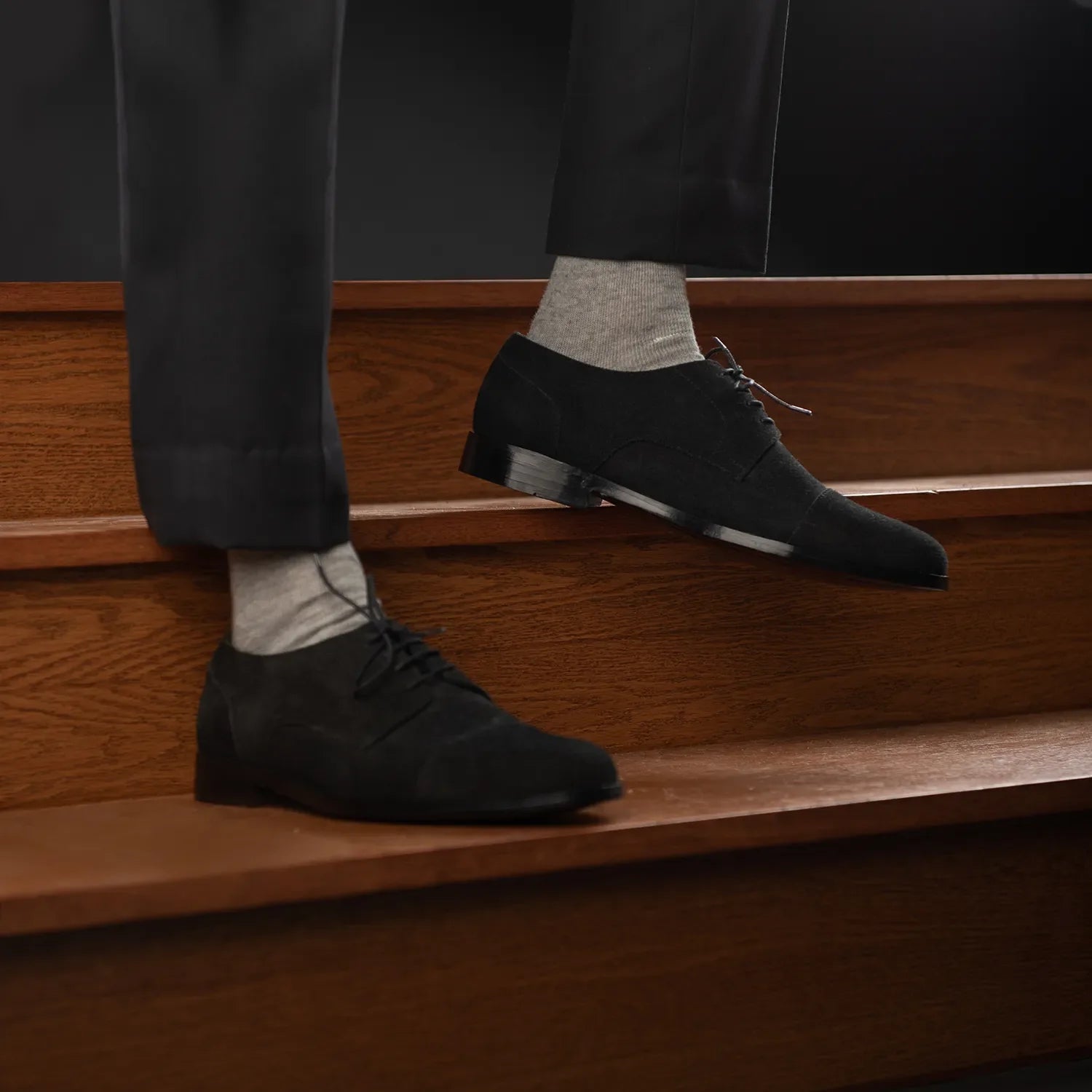 Attorney Derby Black Suede Leather Shoes by Dash Racegear - men Leather Shoes view 9