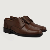 Attorney Derby Brown Leather Shoes by Dash Racegear - men Leather Shoes view 1