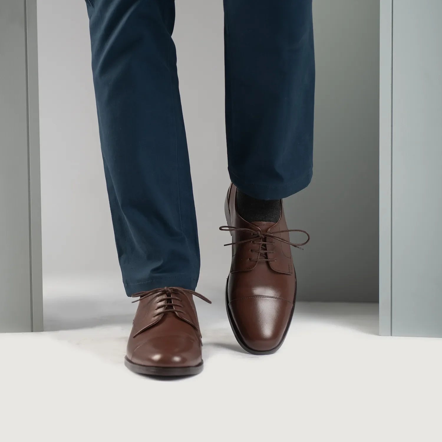 Attorney Derby Brown Leather Shoes by Dash Racegear - men Leather Shoes view 7