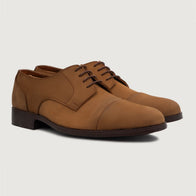 Attorney Derby Brown Nubuck Leather Shoes by Dash Racegear - men Leather Shoes view 1