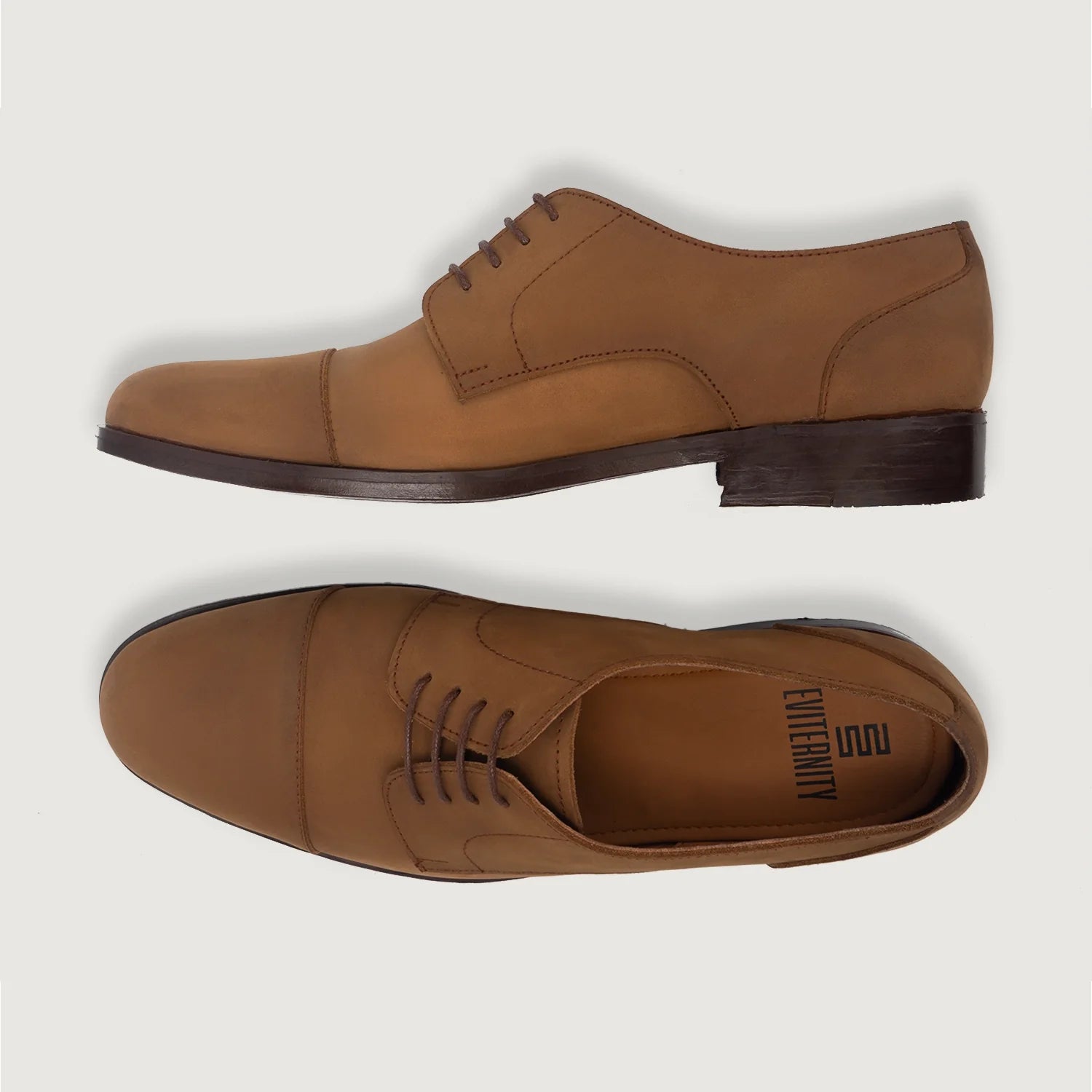 Attorney Derby Brown Nubuck Leather Shoes by Dash Racegear - men Leather Shoes view 3