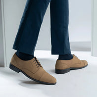 Attorney Derby Brown Nubuck Leather Shoes - StudGuard by Dash Racegear - men Leather Shoes view 8