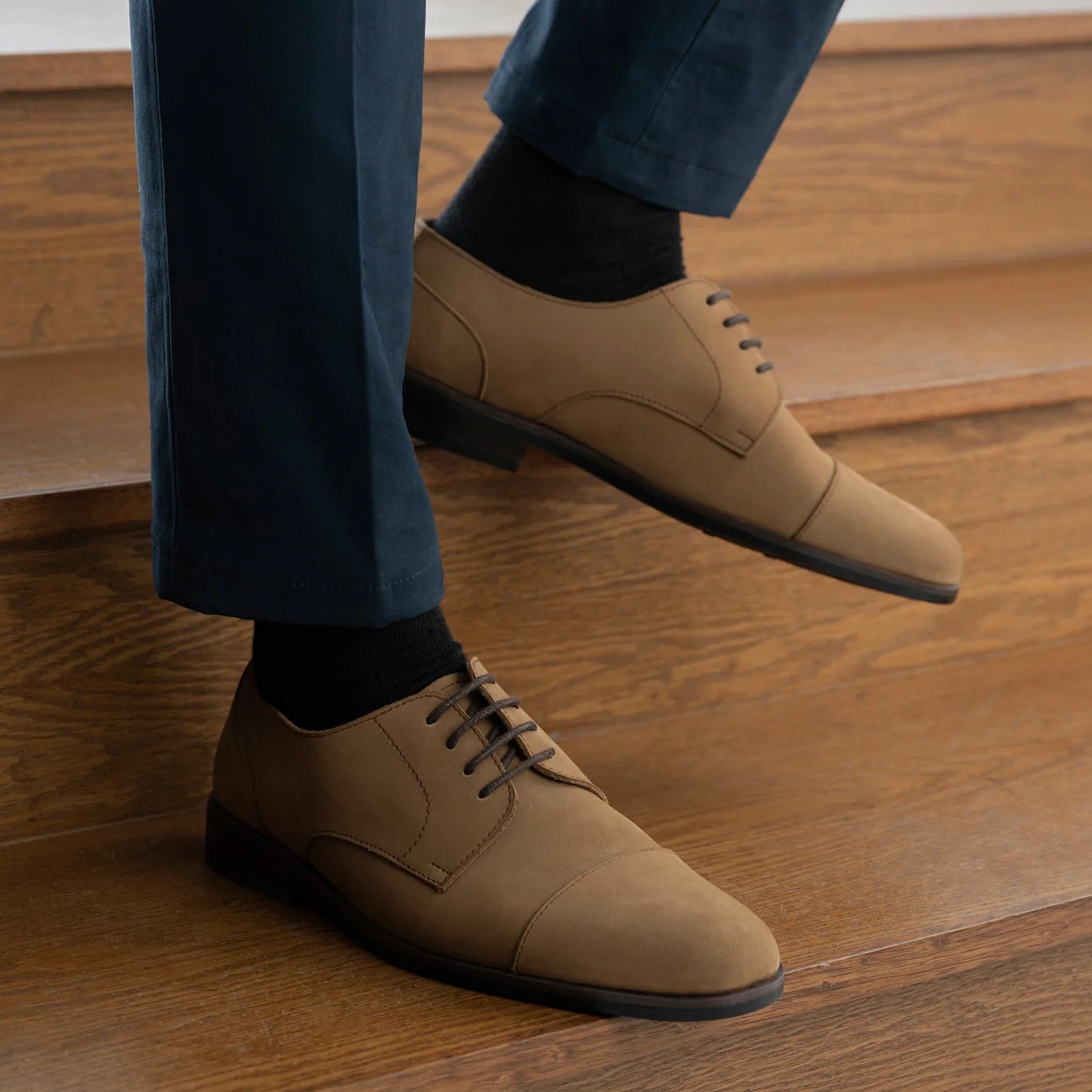 Attorney Derby Brown Nubuck Leather Shoes - StudGuard by Dash Racegear - men Leather Shoes view 9