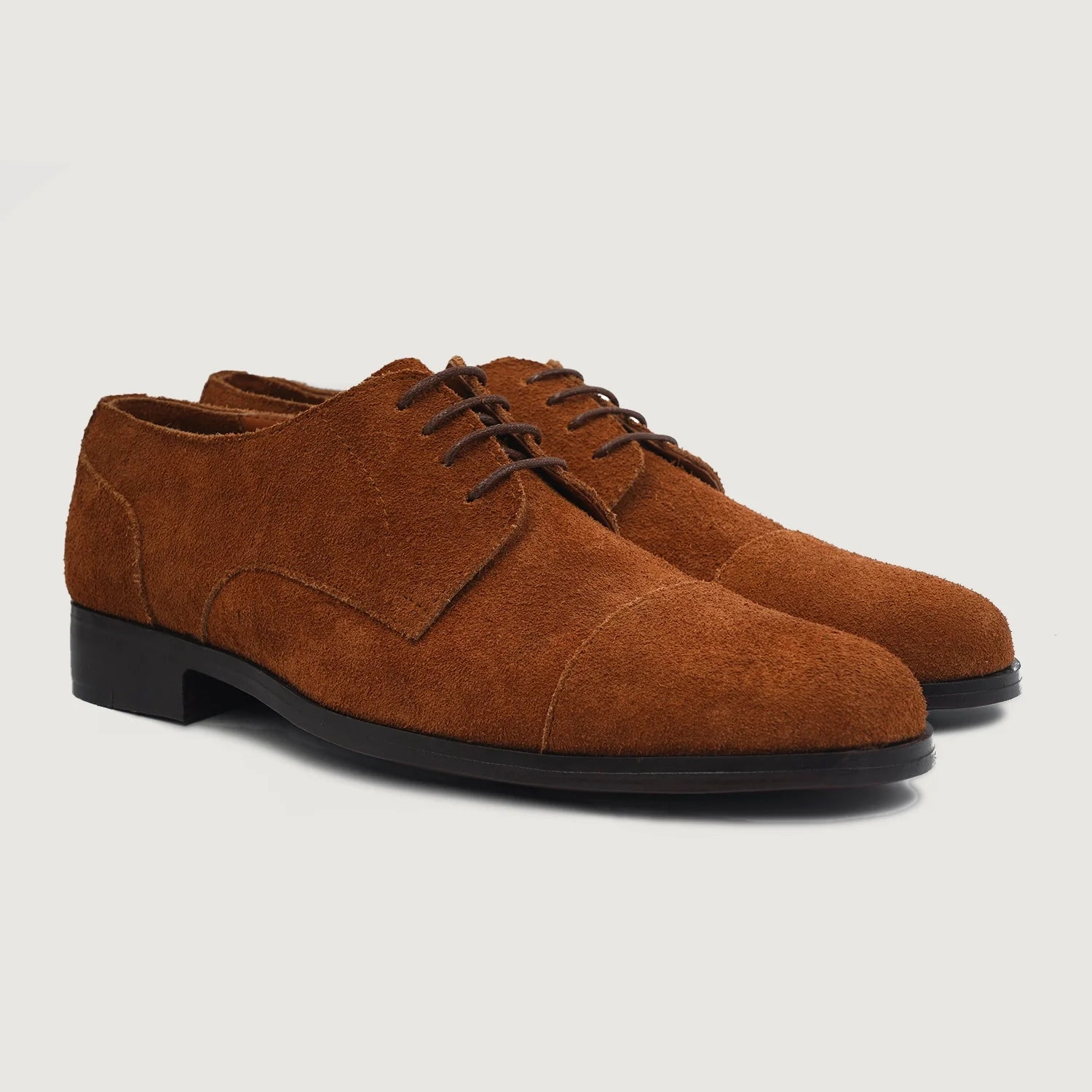 Attorney Derby Brown Suede Leather Shoes by Dash Racegear - men Leather Shoes view 1