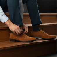 Attorney Derby Brown Suede Leather Shoes by Dash Racegear - men Leather Shoes view 10