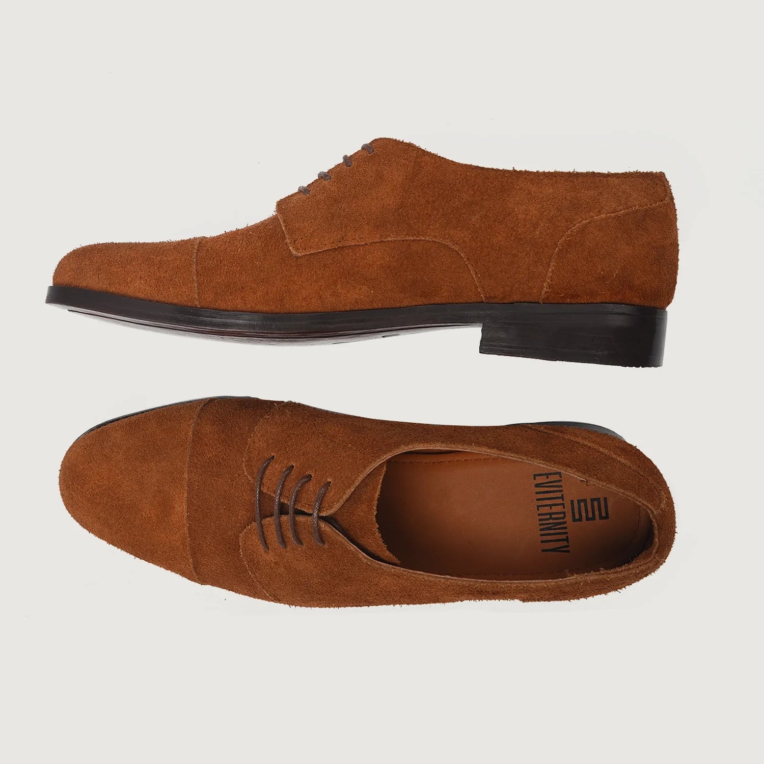 Attorney Derby Brown Suede Leather Shoes by Dash Racegear - men Leather Shoes view 3
