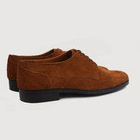 Attorney Derby Brown Suede Leather Shoes by Dash Racegear - men Leather Shoes view 4