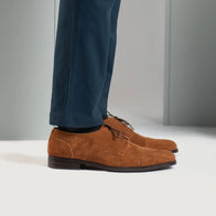 Attorney Derby Brown Suede Leather Shoes by Dash Racegear - men Leather Shoes view 9