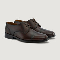 Attorney Derby Burnished Brown Leather Shoes by Dash Racegear - men Leather Shoes view 1