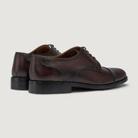 Attorney Derby Burnished Brown Leather Shoes by Dash Racegear - men Leather Shoes view 3