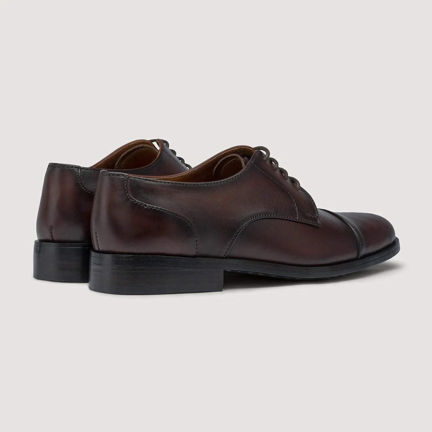 Attorney Derby Burnished Brown Leather Shoes by Dash Racegear - men Leather Shoes view 3