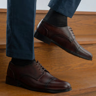 Attorney Derby Burnished Brown Leather Shoes by Dash Racegear - men Leather Shoes view 9