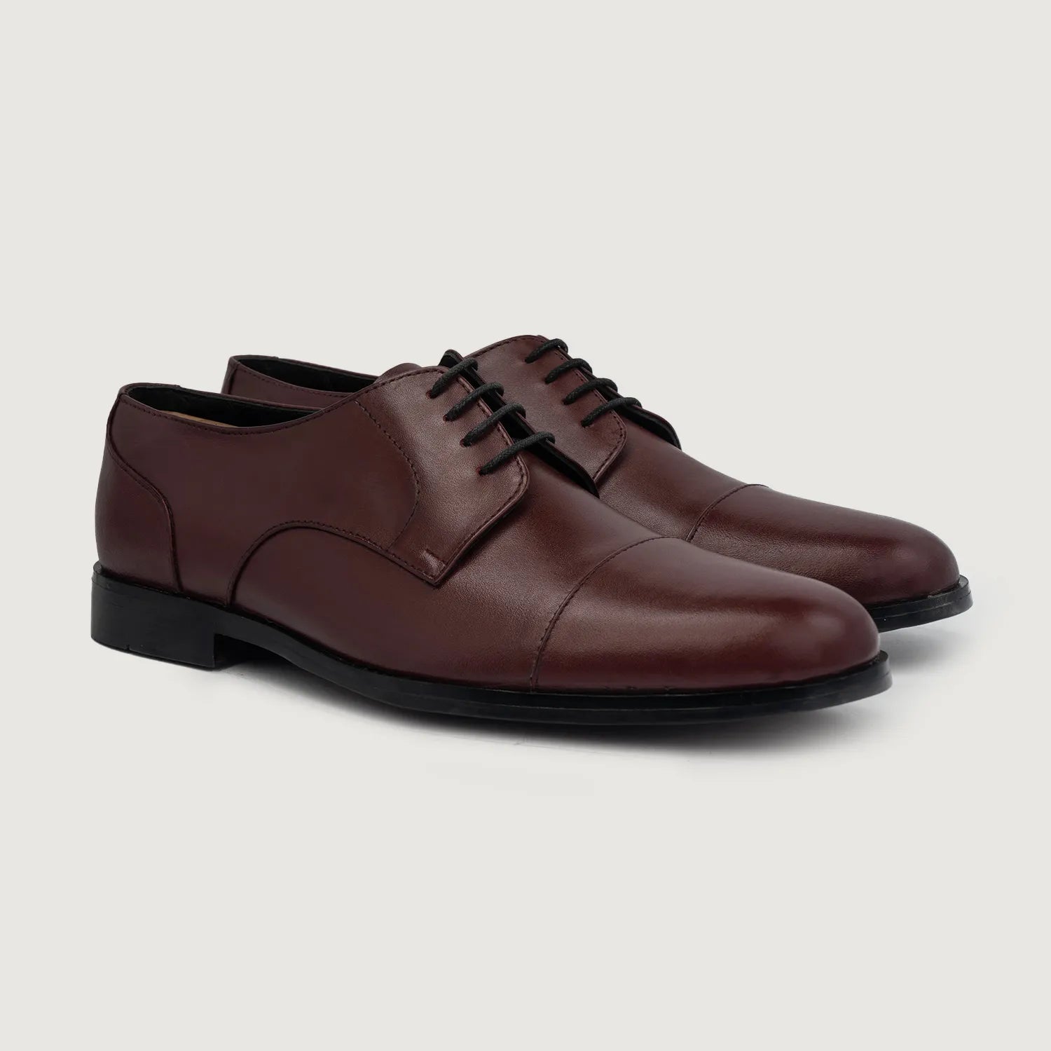 Attorney Derby Maroon Leather Shoes by Dash Racegear - men Leather Shoes view 1