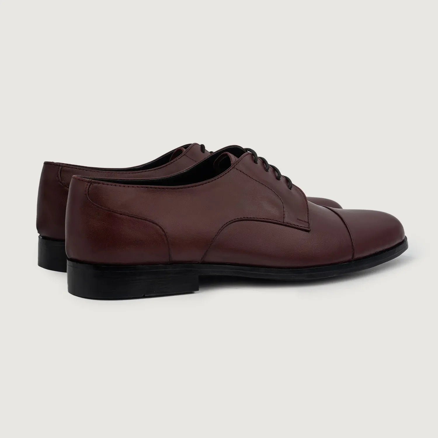 Attorney Derby Maroon Leather Shoes by Dash Racegear - men Leather Shoes view 4