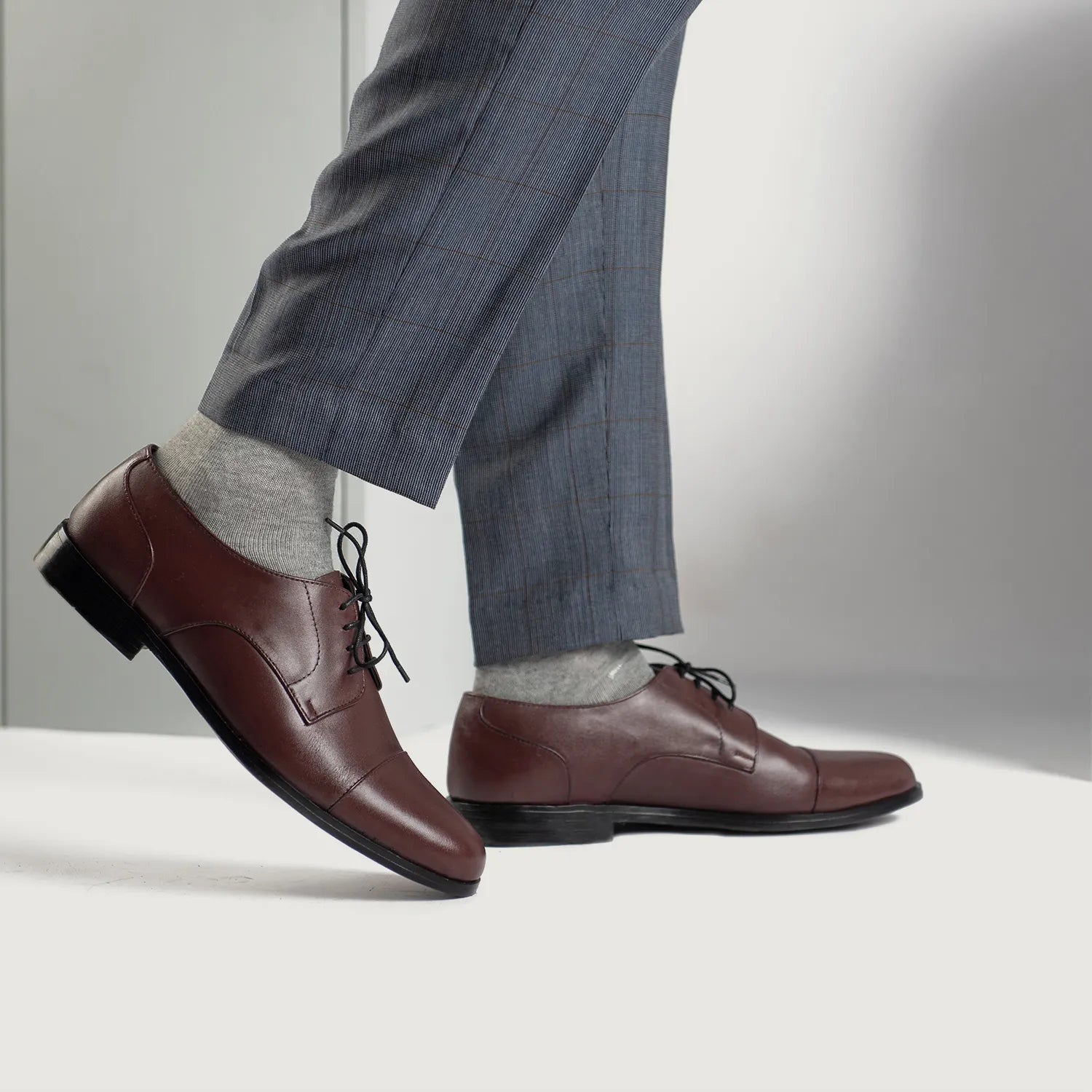 Attorney Derby Maroon Leather Shoes by Dash Racegear - men Leather Shoes view 8