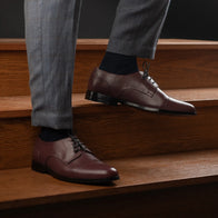 Attorney Derby Maroon Leather Shoes by Dash Racegear - men Leather Shoes view 9