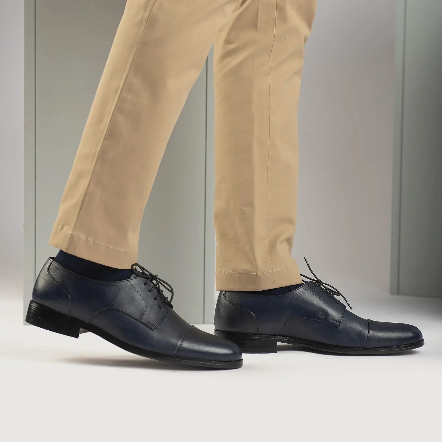 Attorney Derby Midnight Blue Leather Shoes by Dash Racegear - men Leather Shoes view 8