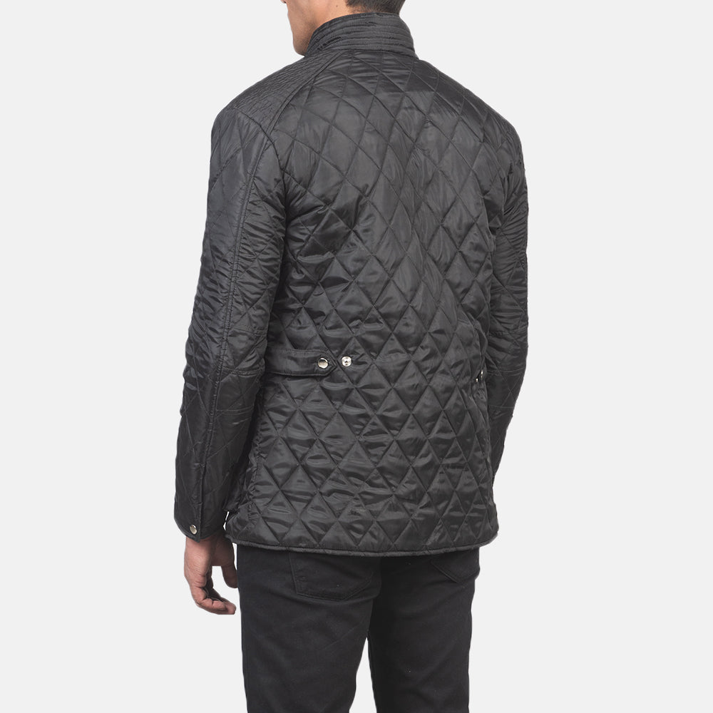 Barry Quilted Black Windbreaker Jacket by Dash Racegear - men Jacket view 5