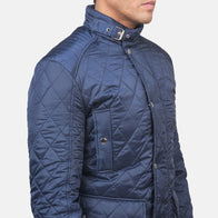 Barry Quilted Blue Windbreaker Jacket by Dash Racegear - men Jacket view 6