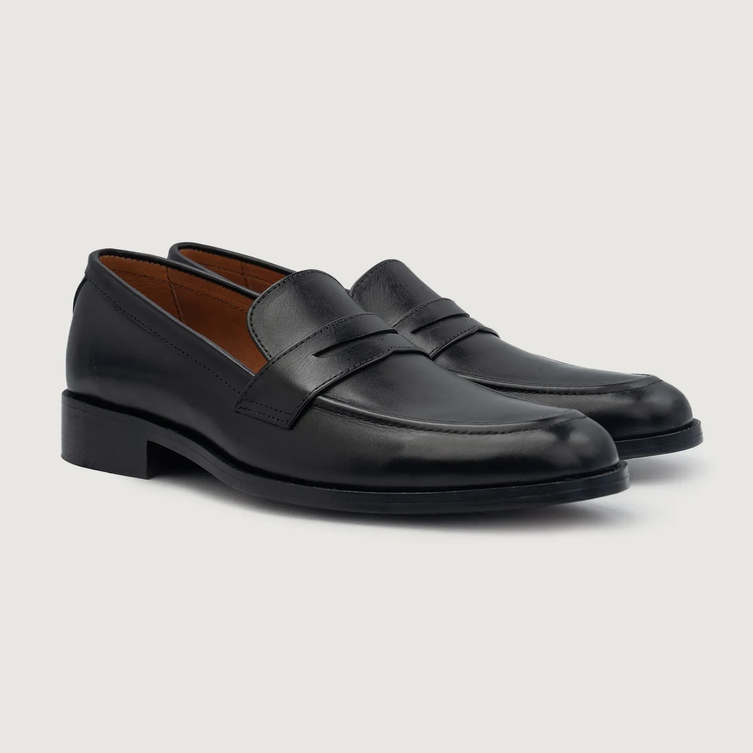 Baxton Black Leather Loafers by Dash Racegear - men Leather Shoes view 1