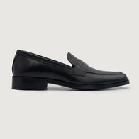 Baxton Black Leather Loafers by Dash Racegear - men Leather Shoes view 2