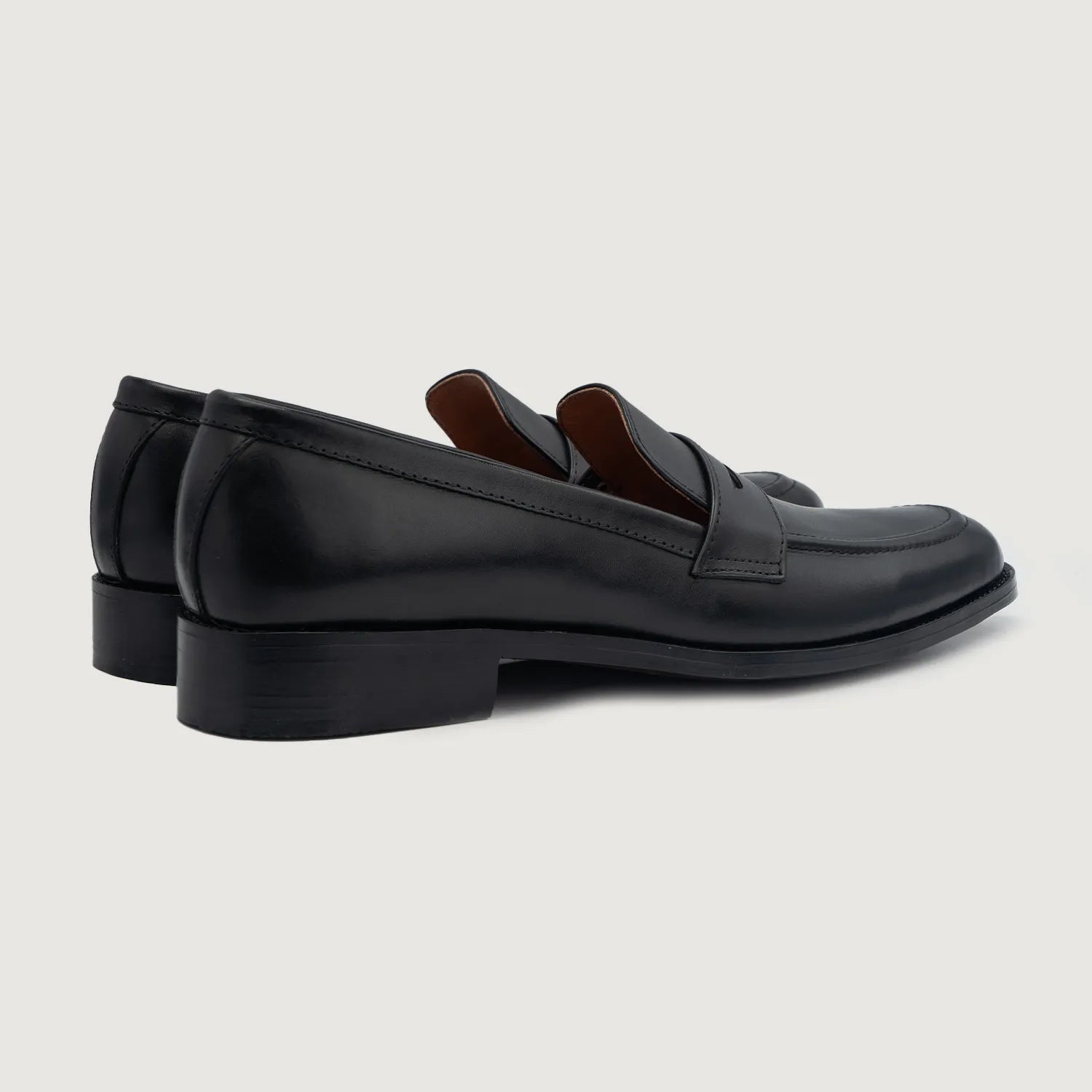 Baxton Black Leather Loafers by Dash Racegear - men Leather Shoes view 4