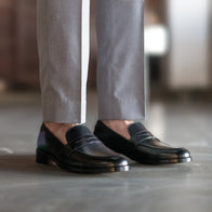 Baxton Black Leather Loafers by Dash Racegear - men Leather Shoes view 7