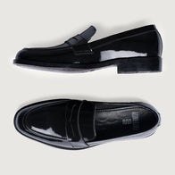 Baxton Black Patent Leather Loafers by Dash Racegear - men Leather Shoes view 3