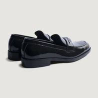 Baxton Black Patent Leather Loafers by Dash Racegear - men Leather Shoes view 4