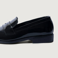 Baxton Black Patent Leather Loafers by Dash Racegear - men Leather Shoes view 6