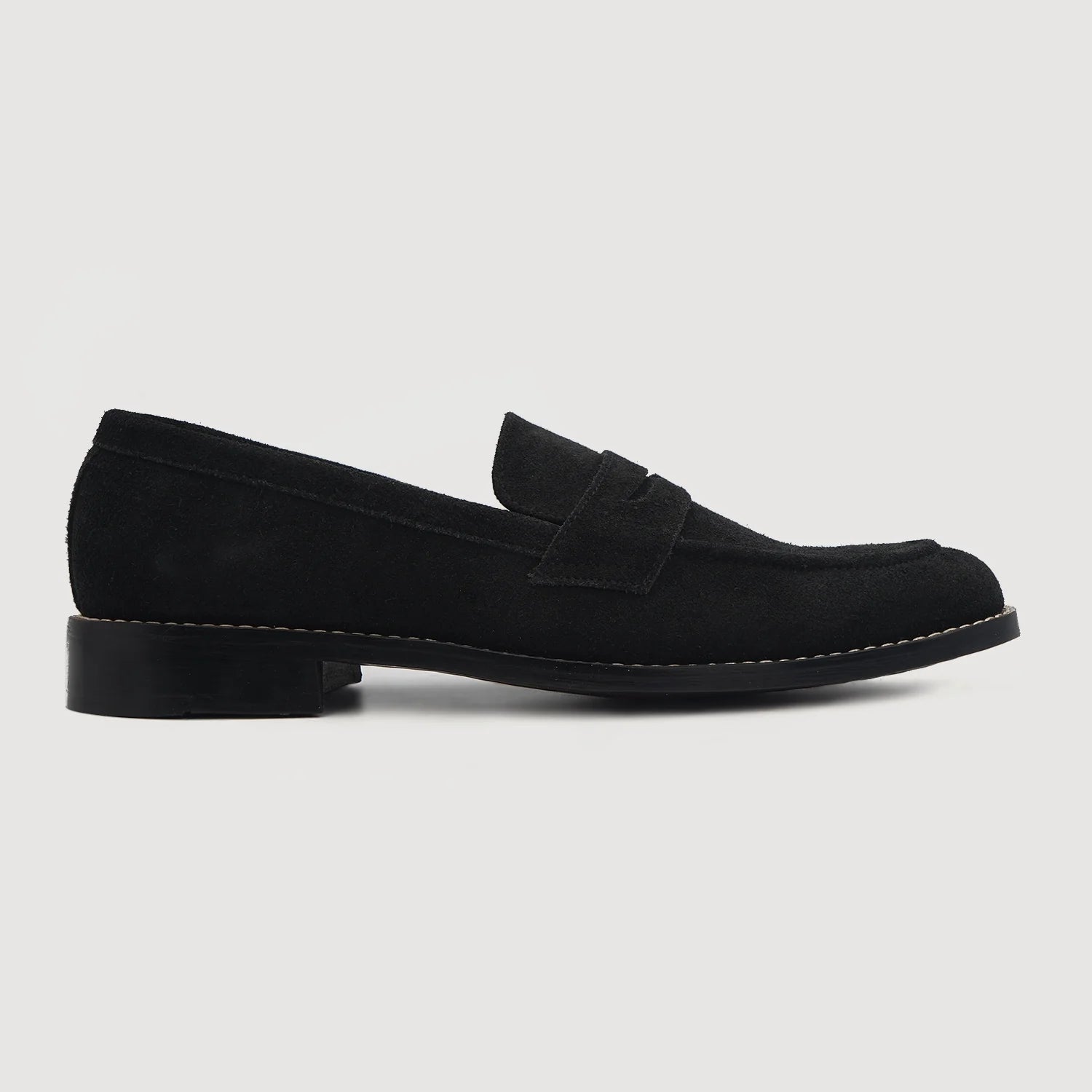 Baxton Black Suede Leather Loafers by Dash Racegear - men Leather Shoes view 2
