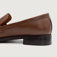 Baxton Brown Leather Loafers by Dash Racegear - men Leather Shoes view 5