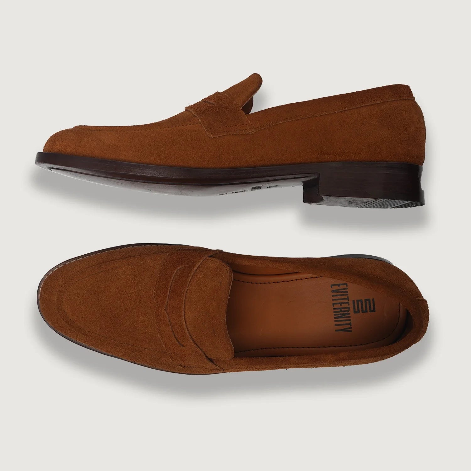Baxton Brown Suede Leather Loafers by Dash Racegear - men Leather Shoes view 3