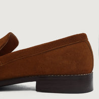 Baxton Brown Suede Leather Loafers by Dash Racegear - men Leather Shoes view 6