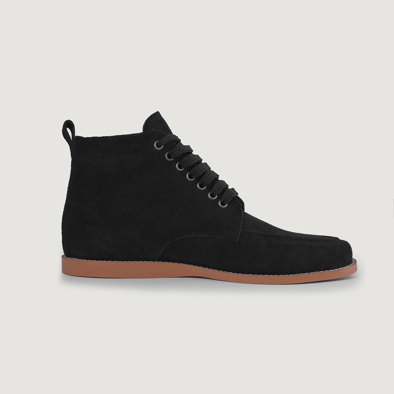Bearman Moc Toe Black Suede Boots by Dash Racegear - men Leather Shoes view 2